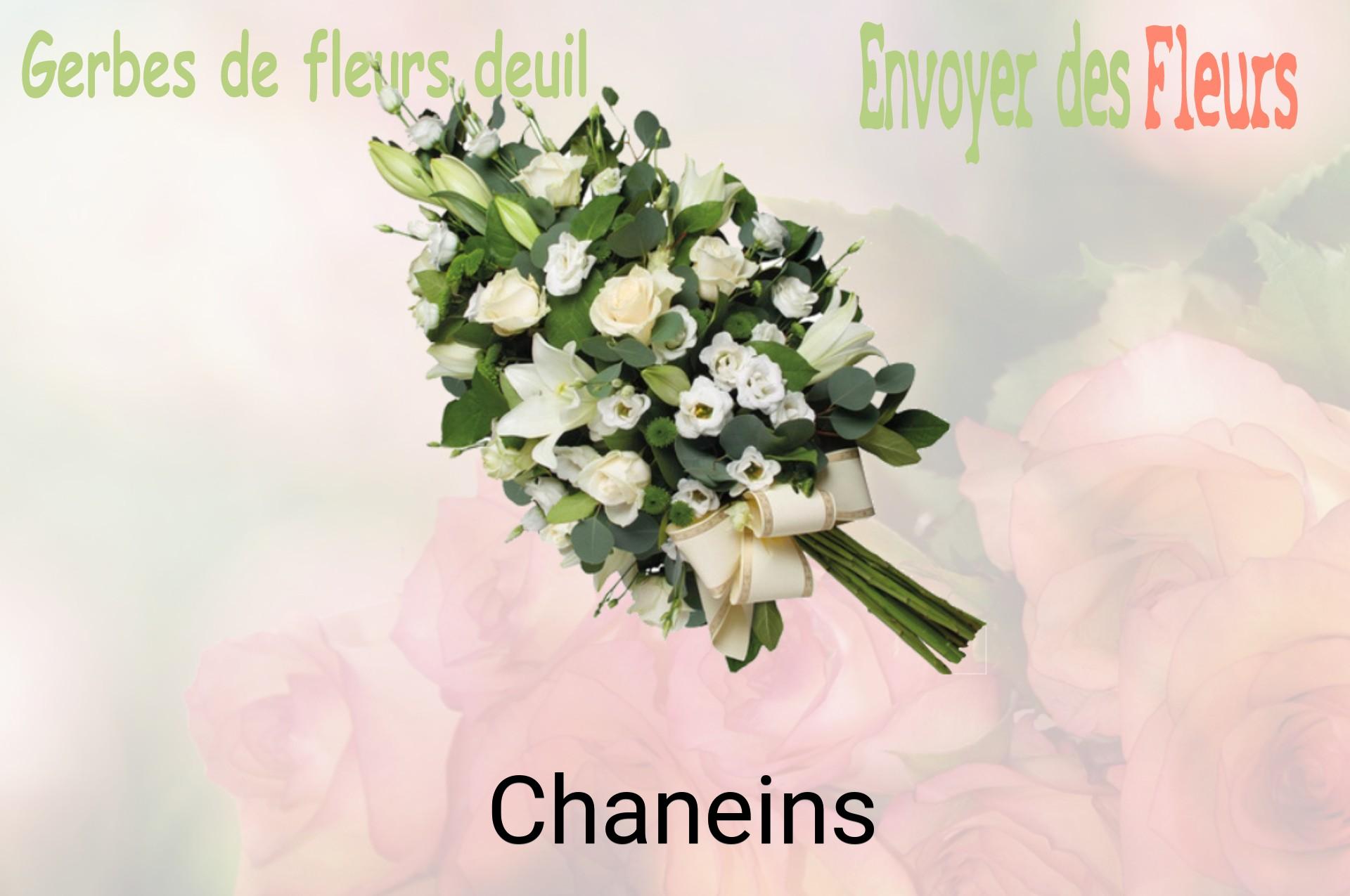 Gerbe de fleurs de deuil livrée à Chaneins